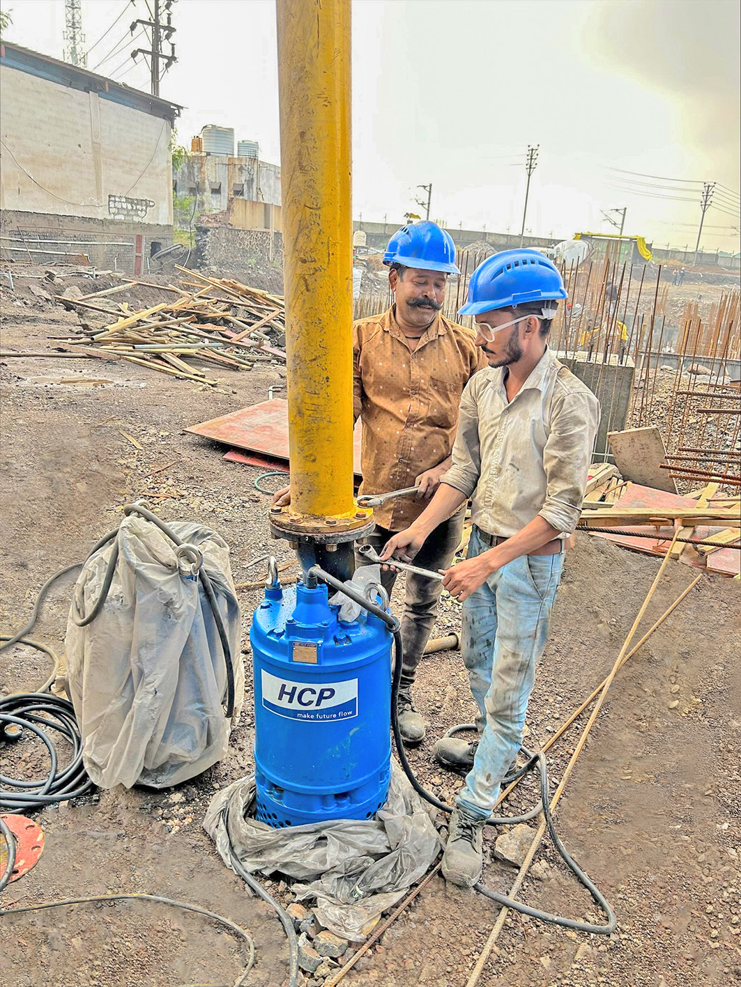 Steel Manufacturing Scale Pit Dewatering in Jalna, India Steel Manufacturing Scale Pit Dewatering in Jalna, India